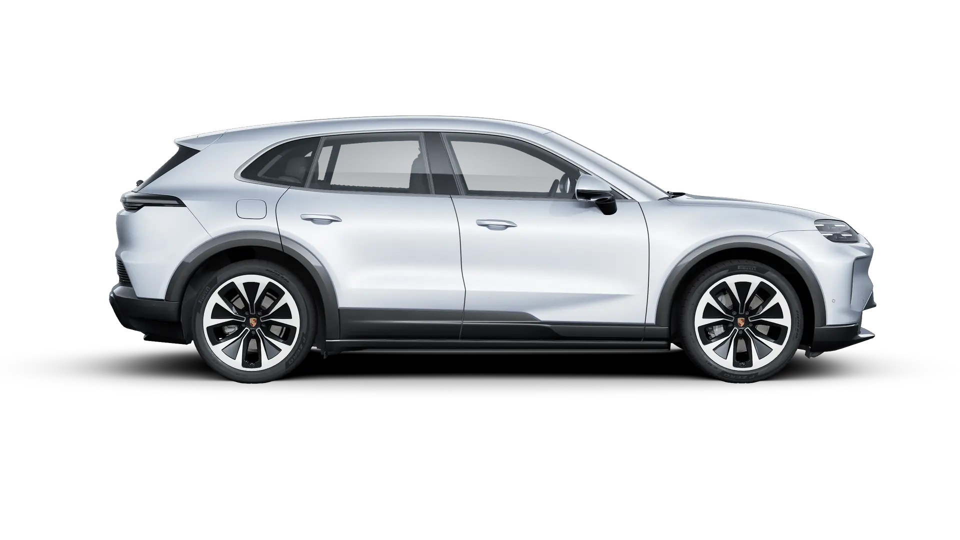Exterior view of Cayenne showing the right side of the car
