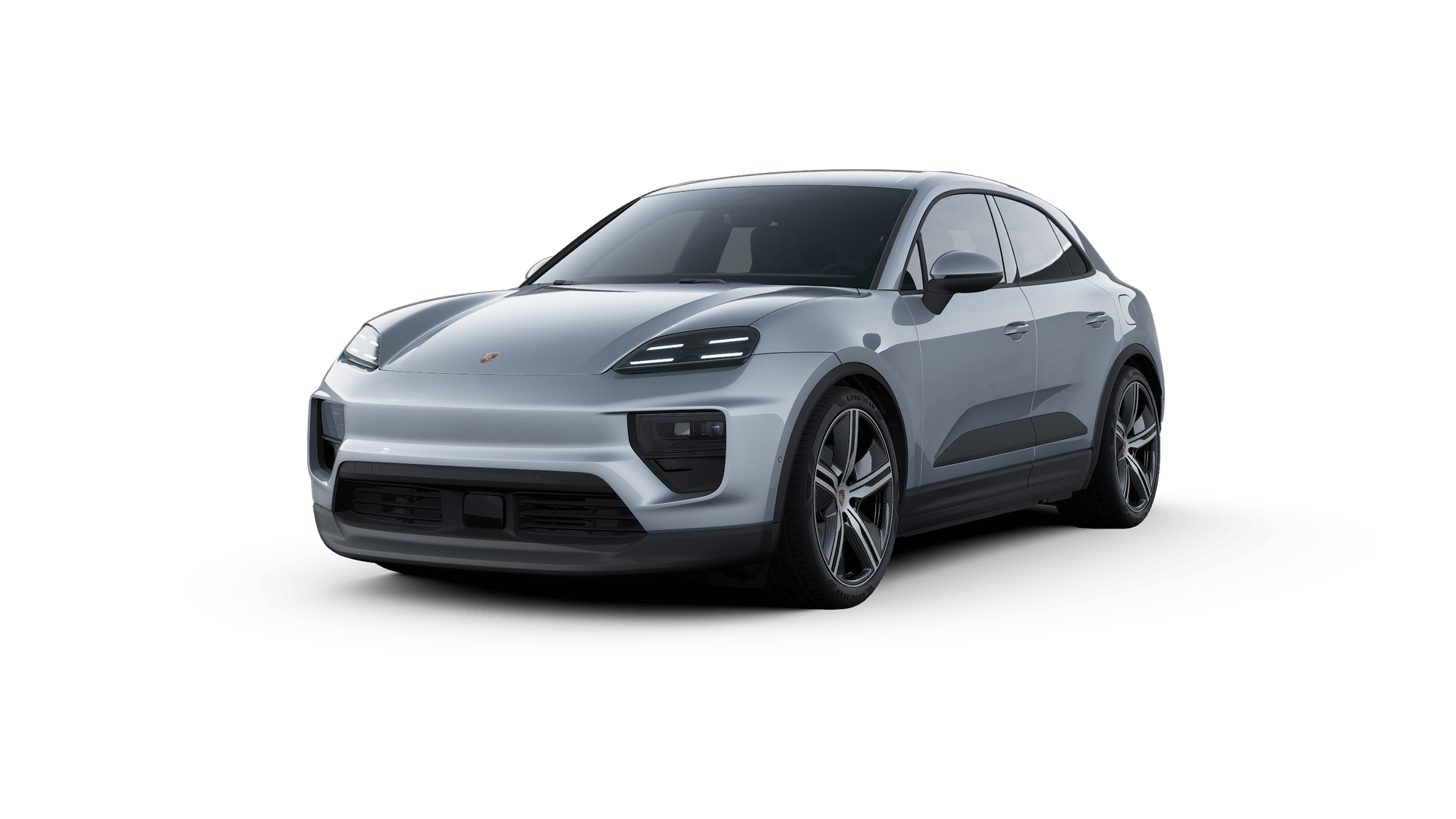 Exterior view of Macan showing the front and left side of the car