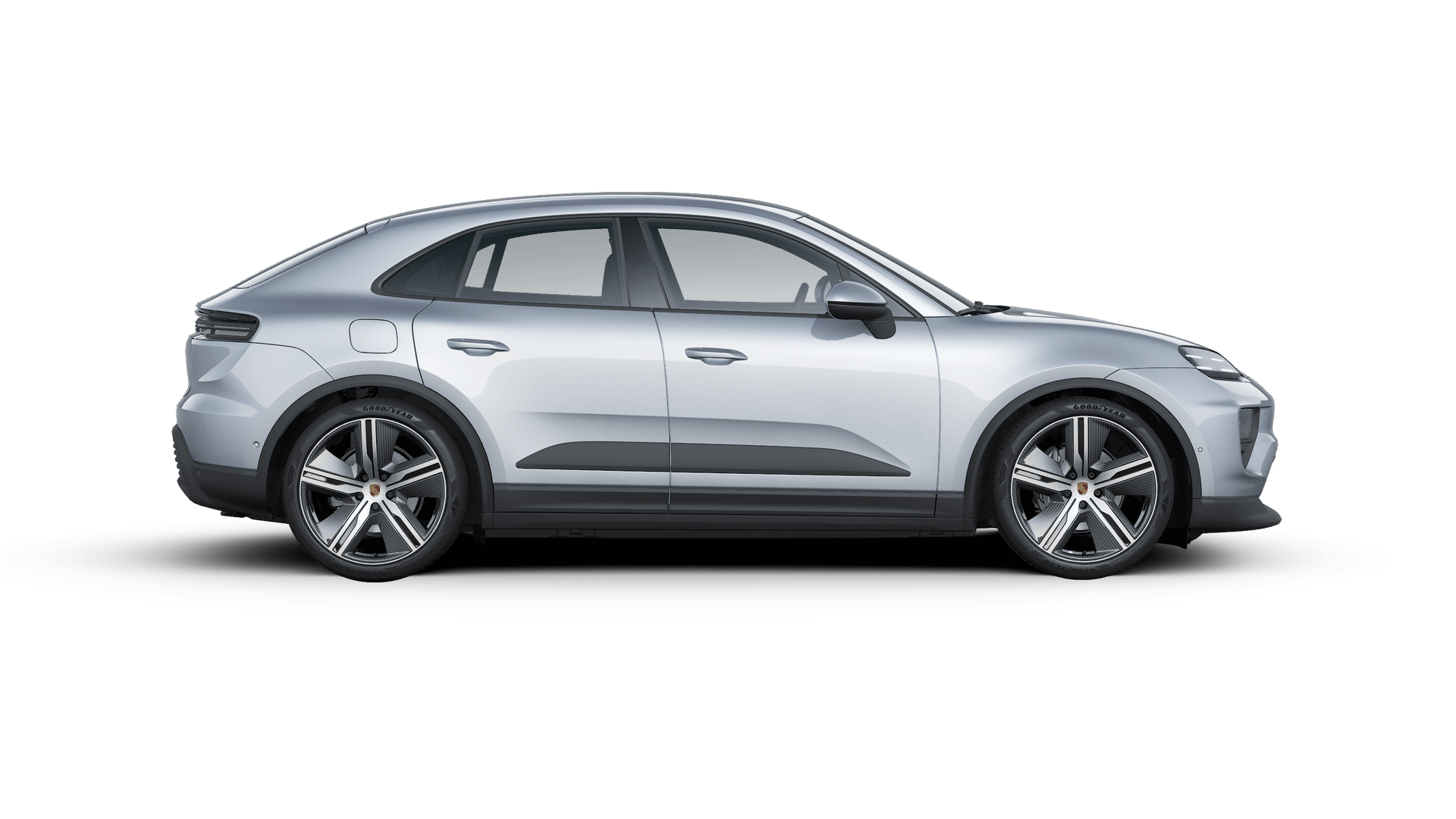 Exterior view of Macan showing the right side of the car