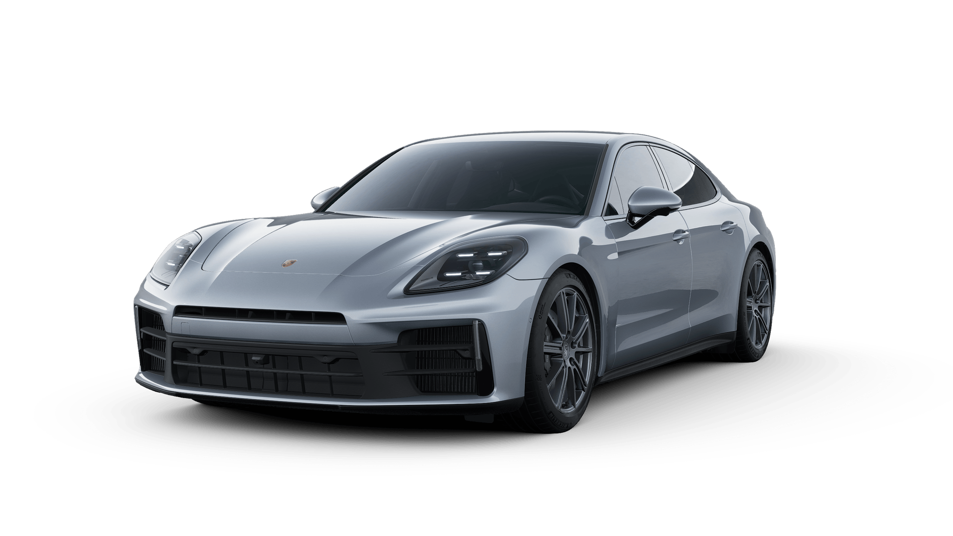 Exterior view of Panamera showing the front and left side of the car